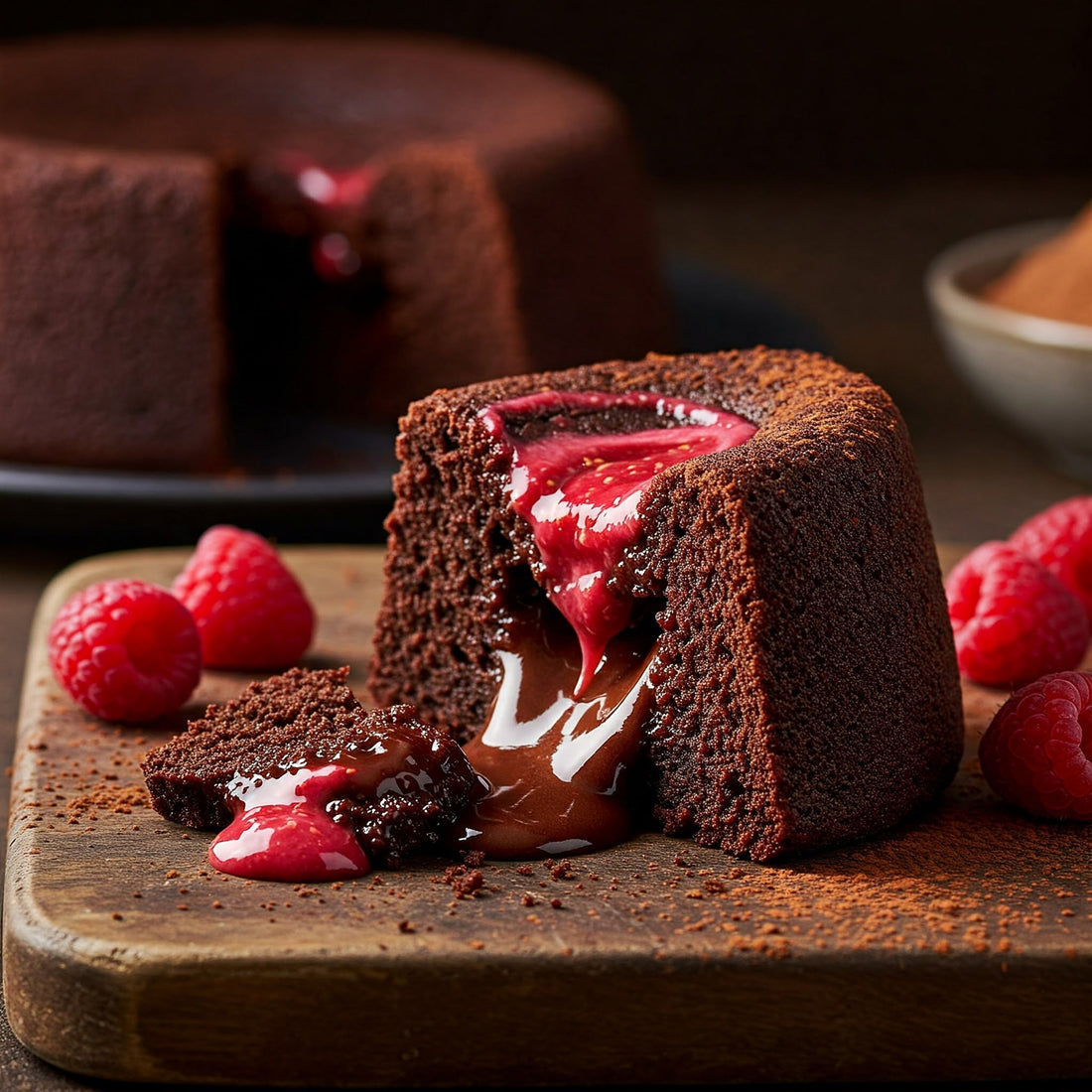 Raspberry Molten Chocolate Cake – A Decadent Valentine’s Treat
