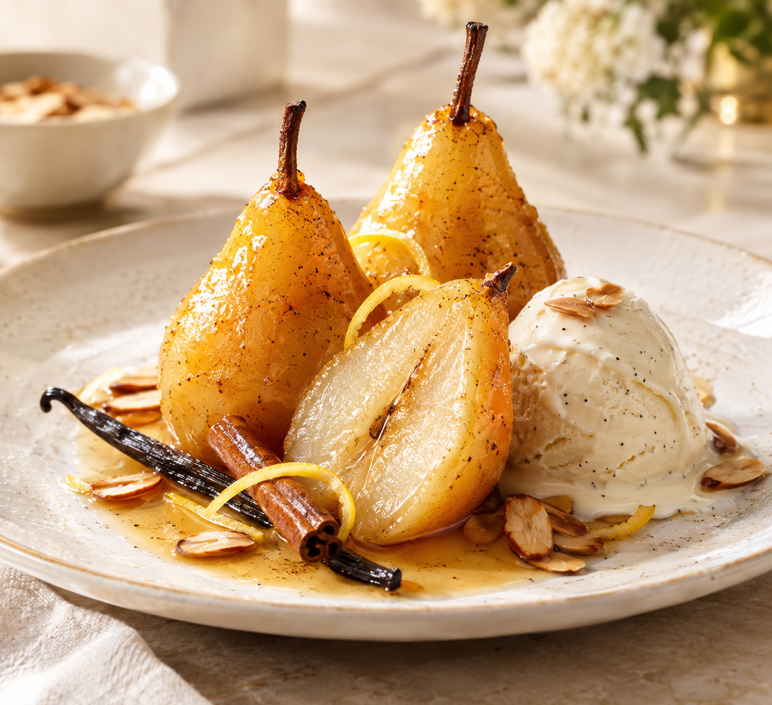 Vanilla Poached Pears: An Elegant & Easy Dessert