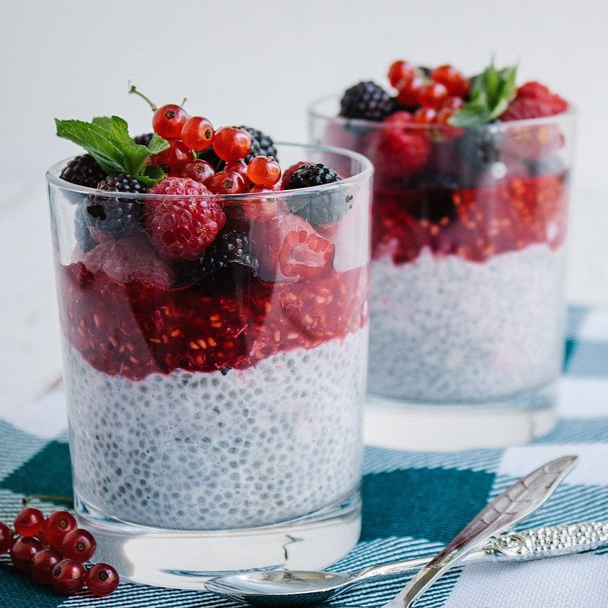Vanilla Chia Seed Pudding with Berries - Keto & Low-Carb Dessert