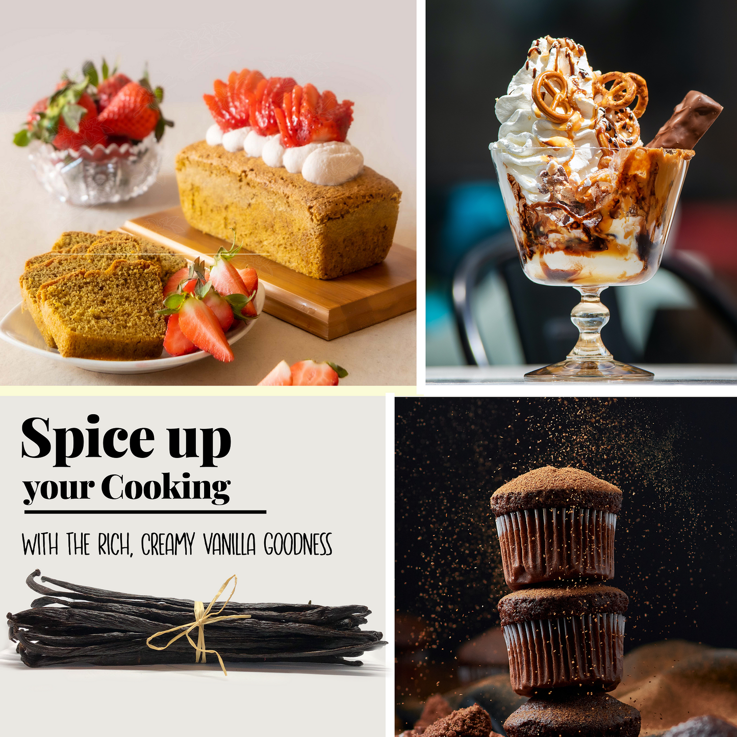Spice up your Cooking | with the rich, creamy vanilla goodness