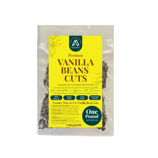Premium Vanilla Cuts - 1 lb. Cut from Whole Vanilla Beans Grade B