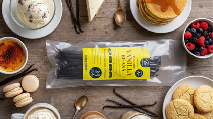 Grade A vanilla beans 25 pods premium gourmet vanilla beans for baking desserts ice cream cakes natural vanilla pods rich flavor
