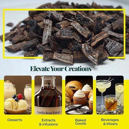 Grade B vanilla bean cuts for extracts baking desserts beverages high vanillin bulk supplier premium natural vanilla pieces