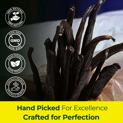hand picked vanilla beans premium quality natural non gmo vegan friendly ethically sourced gourmet vanilla pods bulk supplier