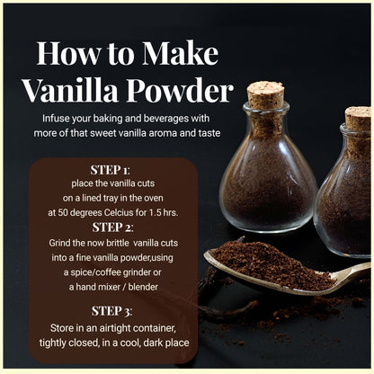how to make vanilla powder from vanilla beans step by step guide grinding vanilla pods for baking recipes and beverages
