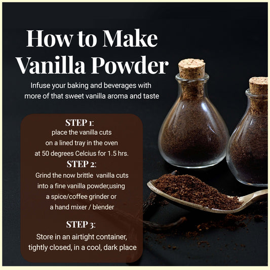 how to make vanilla powder from vanilla beans step by step guide grinding vanilla pods for baking recipes and beverages